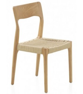 SILLA 44 X 50 X 77 VELLA MADERA Y CUERDA NATURAL