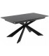 MESA DE COMEDOR EXTENSIBLE 160 X 90 X 76 METAL Y CERAMICA NEGRA