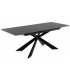 MESA DE COMEDOR EXTENSIBLE 160 X 90 X 76 METAL Y CERAMICA NEGRA