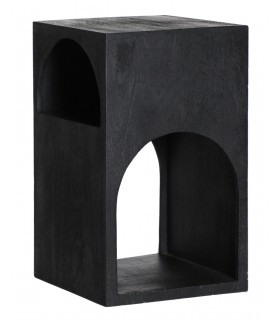 MESITA AUXILIAR 30 X 30 X 50 LIRKA MADERA TEÑIDA DE NEGRO