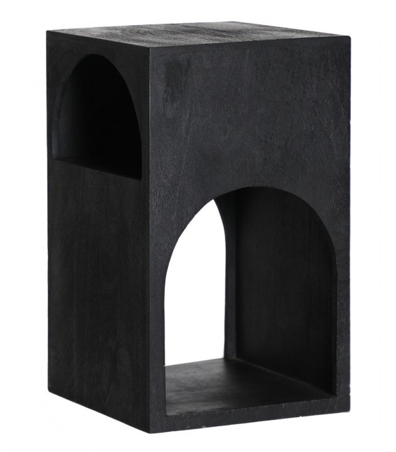 MESITA AUXILIAR 30 X 30 X 50 LIRKA MADERA TEÑIDA DE NEGRO