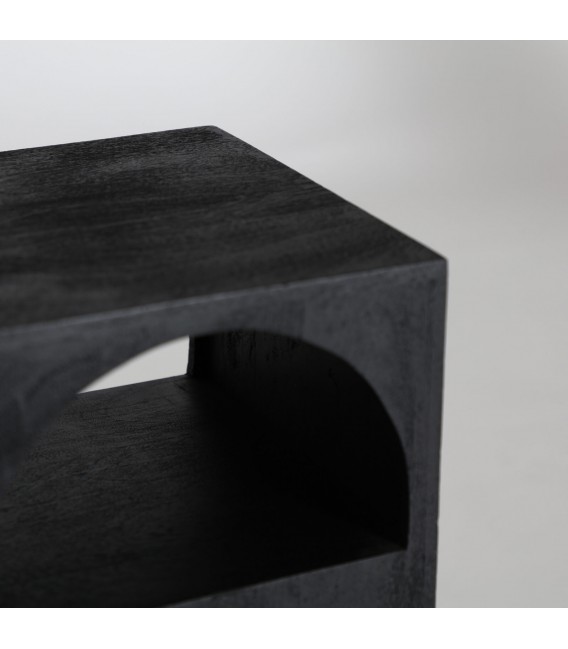 MESITA AUXILIAR 30 X 30 X 50 LIRKA MADERA TEÑIDA DE NEGRO