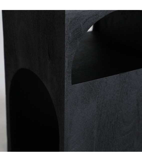 MESITA AUXILIAR 30 X 30 X 50 LIRKA MADERA TEÑIDA DE NEGRO