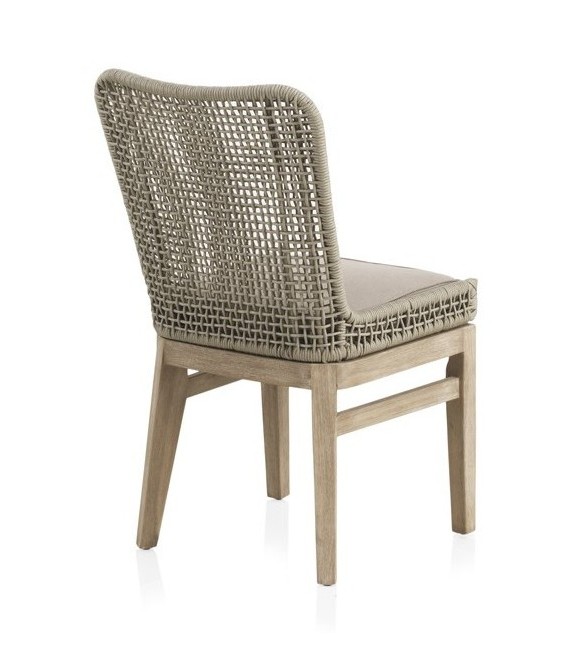 SILLA 51X 58 X 94 OLEA MADERA NATURAL CUERDA Y TEXTIL