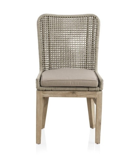 SILLA 51X 58 X 94 OLEA MADERA NATURAL CUERDA Y TEXTIL