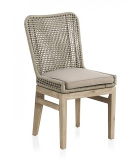 SILLA 51X 58 X 94 OLEA MADERA NATURAL CUERDA Y TEXTIL