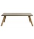 MESA DE COMEDOR 200 X 90 X 75 OLEA MADERA NATURAL CEMENTO TOPO