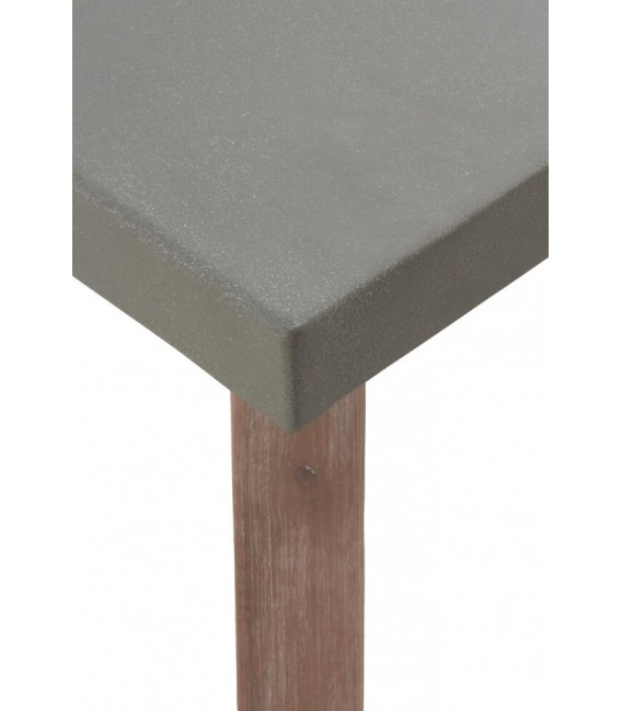 MESA DE COMEDOR 200 X 90 X 75 OLEA MADERA NATURAL CEMENTO TOPO