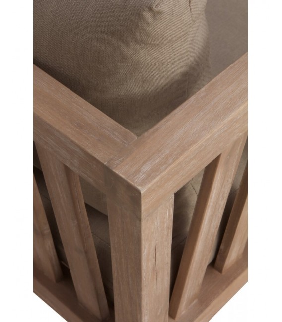 SOFA 169 X 75 X 67 TEXAS MADERA ACACIA TEXTIL TOPO