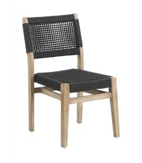 SILLA 46 X 57 X 83 MALGAS MADERA NATURAL CUERDA NEGRA