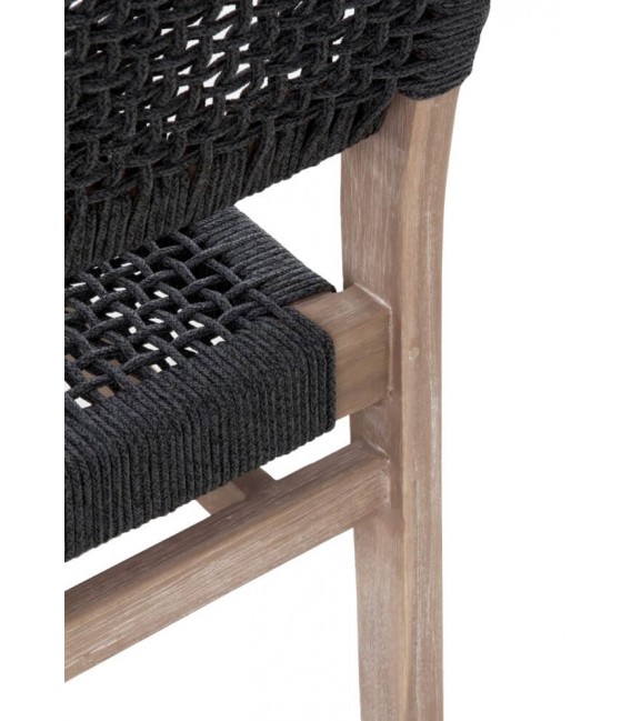 SILLA 46 X 57 X 83 MALGAS MADERA NATURAL CUERDA NEGRA