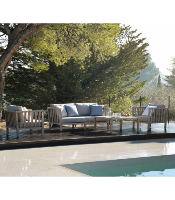 SILLON 80 X 75 X 67 TEXAS MADERA ACACIA TEXTIL TOPO