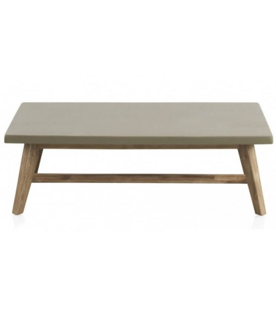 MESA DE CENTRO 120 X 70 X 38 OLEA MADERA NATURAL CEMENTO TOPO