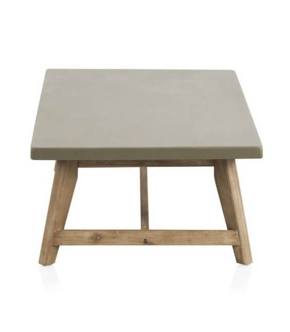 MESA DE CENTRO 120 X 70 X 38 OLEA MADERA NATURAL CEMENTO TOPO
