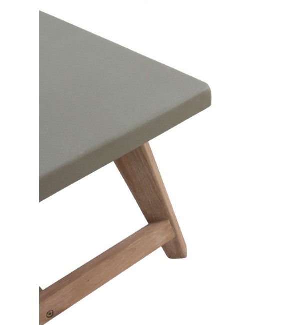 MESA DE CENTRO 120 X 70 X 38 OLEA MADERA NATURAL CEMENTO TOPO