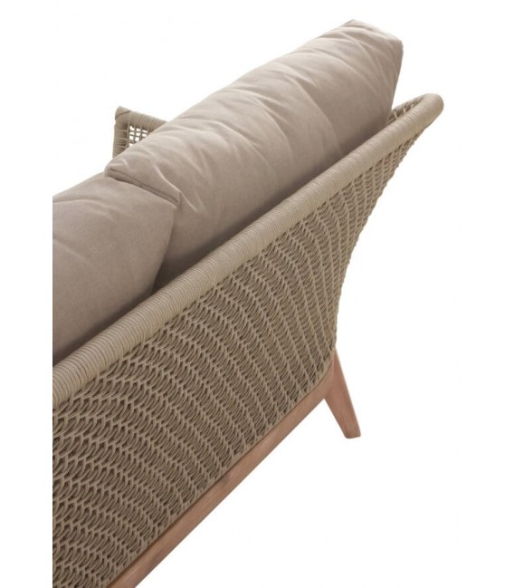 SOFA 3 PLAZAS 232 X 87 X 81 OLEA MADERA Y CUERDA SINTETICA TOPO