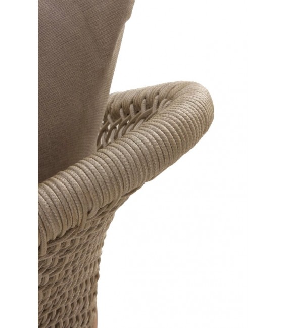 SOFA 3 PLAZAS 232 X 87 X 81 OLEA MADERA Y CUERDA SINTETICA TOPO