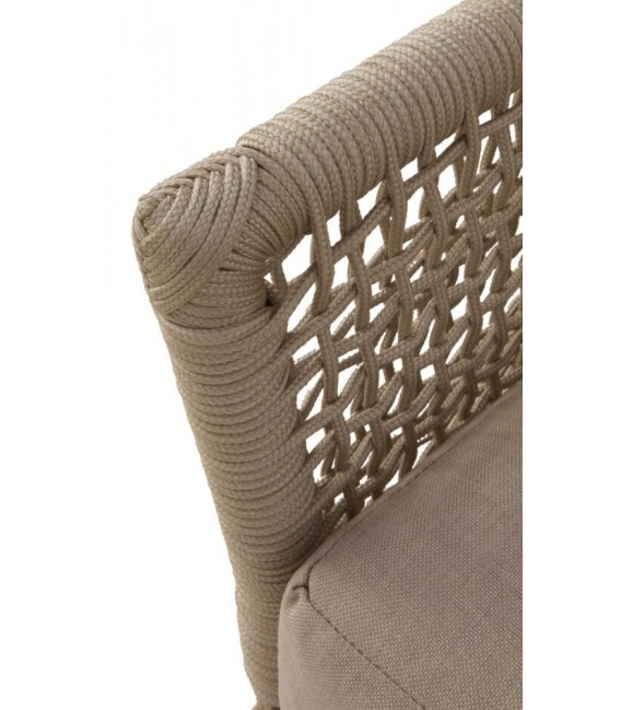 SOFA 3 PLAZAS 232 X 87 X 81 OLEA MADERA Y CUERDA SINTETICA TOPO