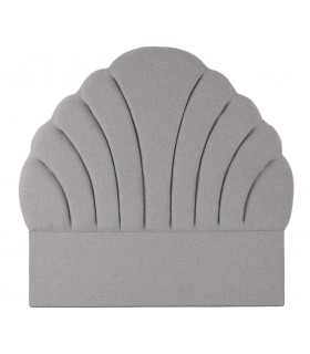 CABECERO 157 X 8 X 160 CONCHA TAPIZADO COLOR GRIS