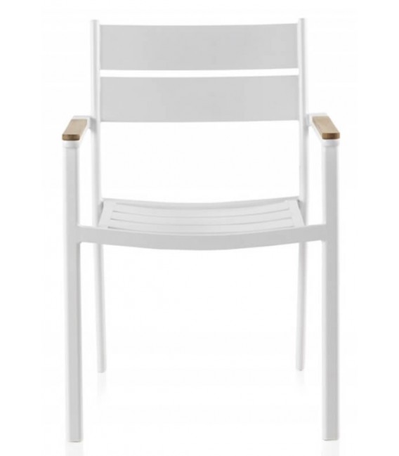 SILLON 56 X 56 X 80 TOPI EXTERIOR METAL BLANCO MADERA NATURAL