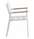 SILLON 56 X 56 X 80 TOPI EXTERIOR METAL BLANCO MADERA NATURAL