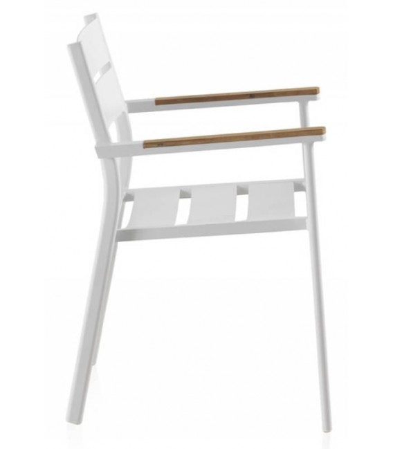 SILLON 56 X 56 X 80 TOPI EXTERIOR METAL BLANCO MADERA NATURAL