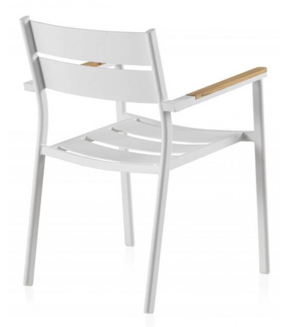 SILLON 56 X 56 X 80 TOPI EXTERIOR METAL BLANCO MADERA NATURAL