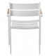 SILLON 56 X 56 X 80 TOPI EXTERIOR METAL BLANCO MADERA NATURAL