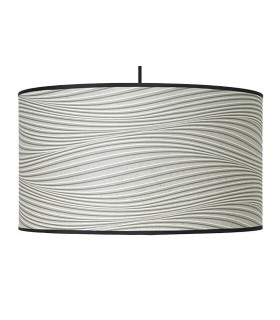 LAMPARA DE TECHO 50 Ø X 105 DISCO TEXTIL BLANCO Y NEGRO