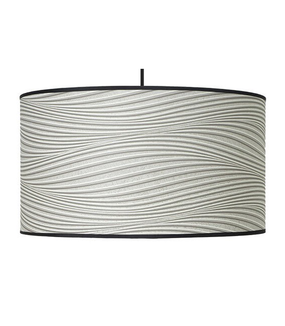 LAMPARA DE TECHO 50 Ø X 105 DISCO TEXTIL BLANCO Y NEGRO