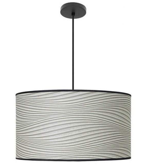 LAMPARA DE TECHO 50 Ø X 105 DISCO TEXTIL BLANCO Y NEGRO