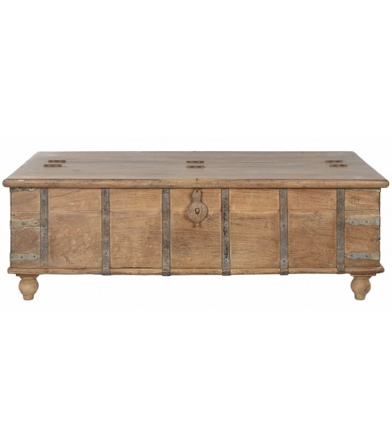 MESA DE CENTRO 158 X 85 X 54 TATUM MADERA NATURAL METAL VINTAGE