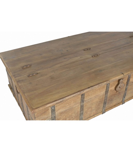 MESA DE CENTRO 158 X 85 X 54 TATUM MADERA NATURAL METAL VINTAGE