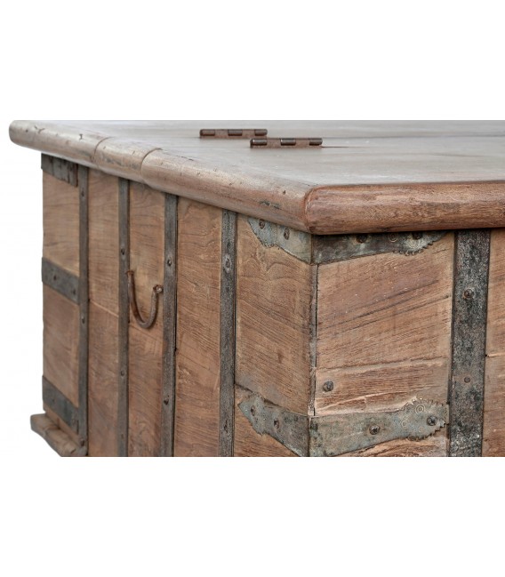 MESA DE CENTRO 158 X 85 X 54 TATUM MADERA NATURAL METAL VINTAGE