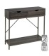 CONSOLA 80 X 30 X 75 WINIE MDF GRIS METAL NEGRO