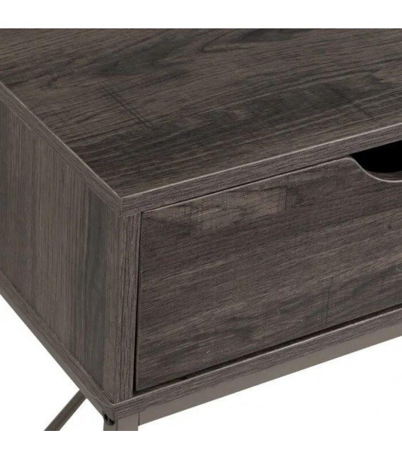 CONSOLA 80 X 30 X 75 WINIE MDF GRIS METAL NEGRO