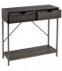 CONSOLA 80 X 30 X 75 WINIE MDF GRIS METAL NEGRO