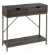 CONSOLA 80 X 30 X 75 WINIE MDF GRIS METAL NEGRO