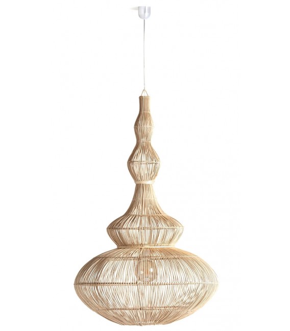 LAMPARA DE TECHO 60 Ø X 90 JULUA RATAN NATURAL