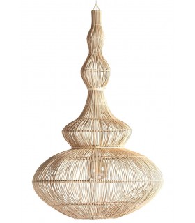 LAMPARA DE TECHO 60 Ø X 90 JULUA RATAN NATURAL