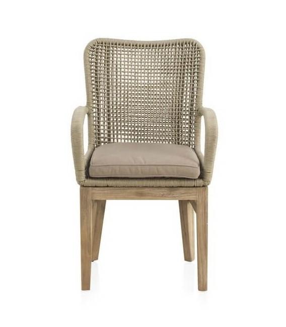 SILLON COMEDOR 57 X 59 X 94 OLEA MADERA NATURAL CUERDA Y TEXTIL