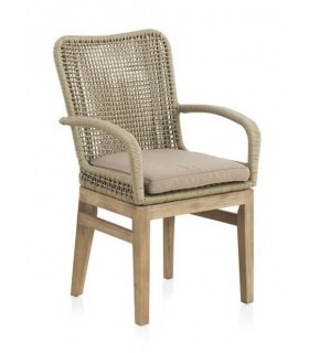 SILLON COMEDOR 57 X 59 X 94 OLEA MADERA NATURAL CUERDA Y TEXTIL