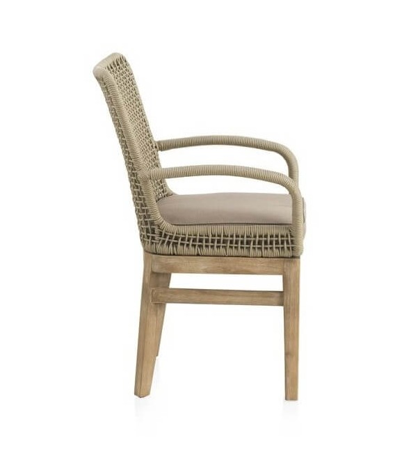 SILLON COMEDOR 57 X 59 X 94 OLEA MADERA NATURAL CUERDA Y TEXTIL