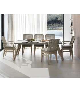 SILLON COMEDOR 57 X 59 X 94 OLEA MADERA NATURAL CUERDA Y TEXTIL