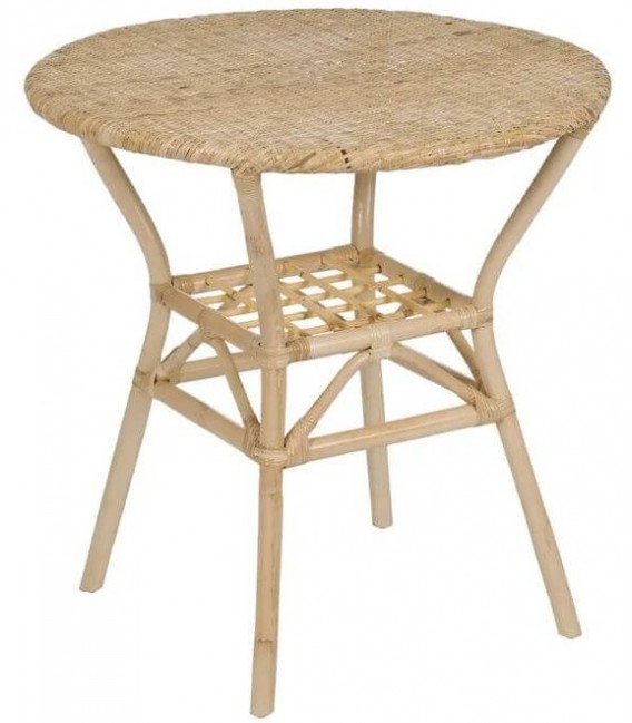 MESA VELADOR 75 Ø X 76 TEMPLA RATAN NATURAL