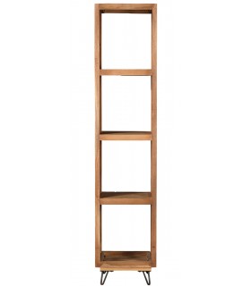 ESTANTERIA 41 X 30 X 185 MADERA NATURAL METAL NEGRO