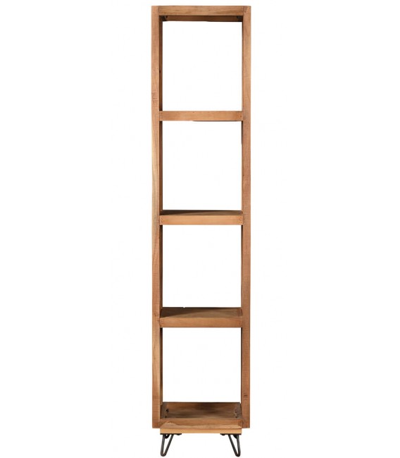 ESTANTERIA 41 X 30 X 185 MADERA NATURAL METAL NEGRO