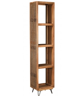 ESTANTERIA 41 X 30 X 185 MADERA NATURAL METAL NEGRO