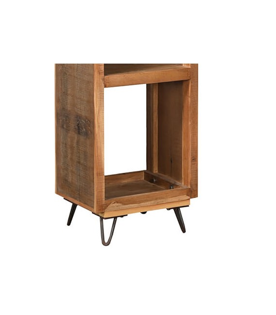 ESTANTERIA 41 X 30 X 185 MADERA NATURAL METAL NEGRO