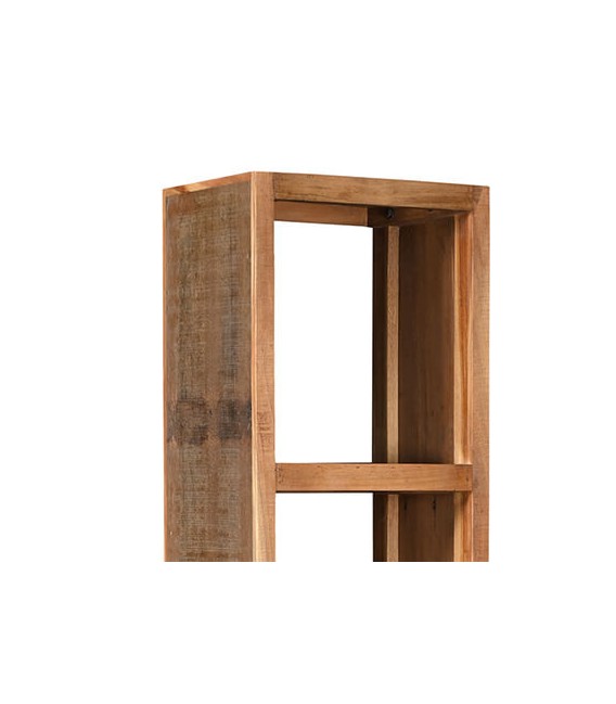 ESTANTERIA 41 X 30 X 185 MADERA NATURAL METAL NEGRO